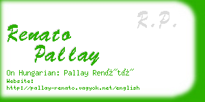 renato pallay business card